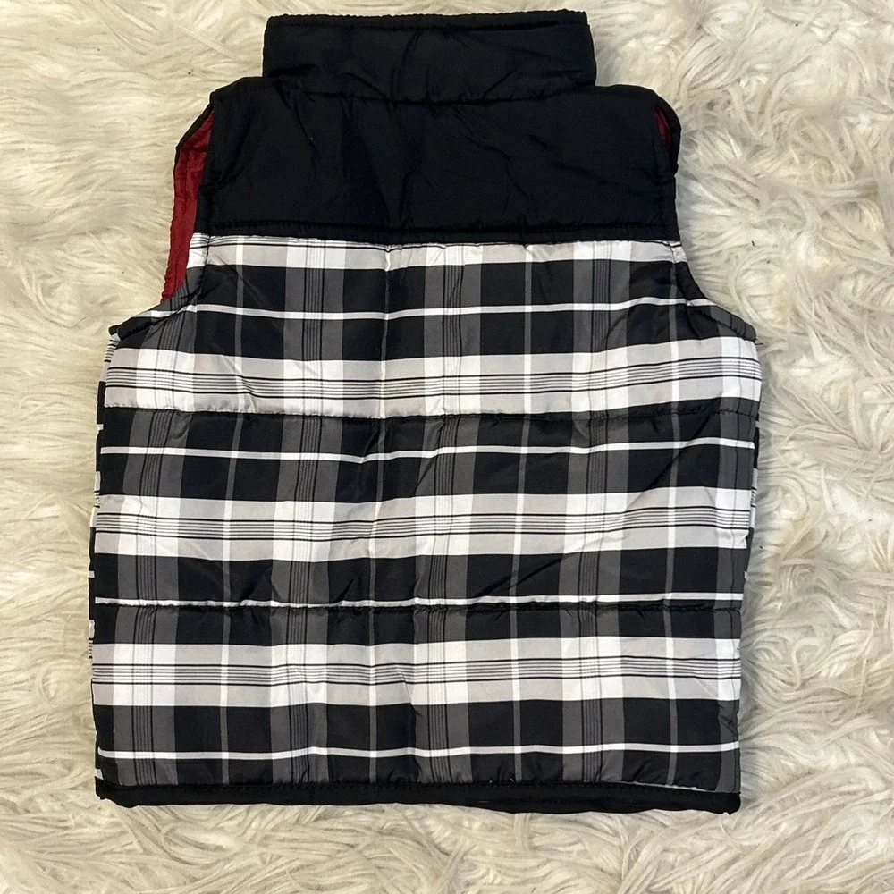 COOGI‎ Baby Puffer Vest Infant 6-9m Black White Streetwear Sleeveless Snap Lined